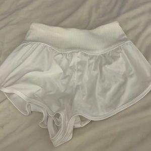 White free people game time shorts, size small